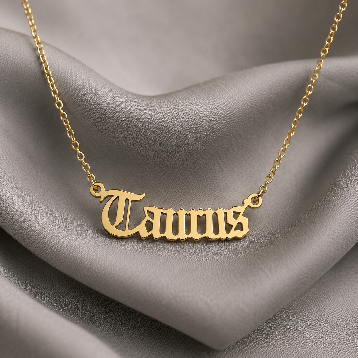Zodiac Script Necklace