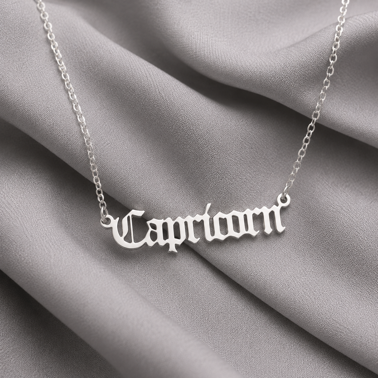 Zodiac Script Necklace