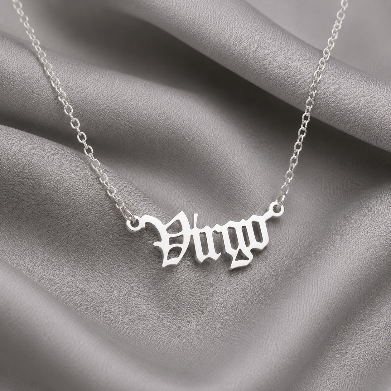 Zodiac Script Necklace