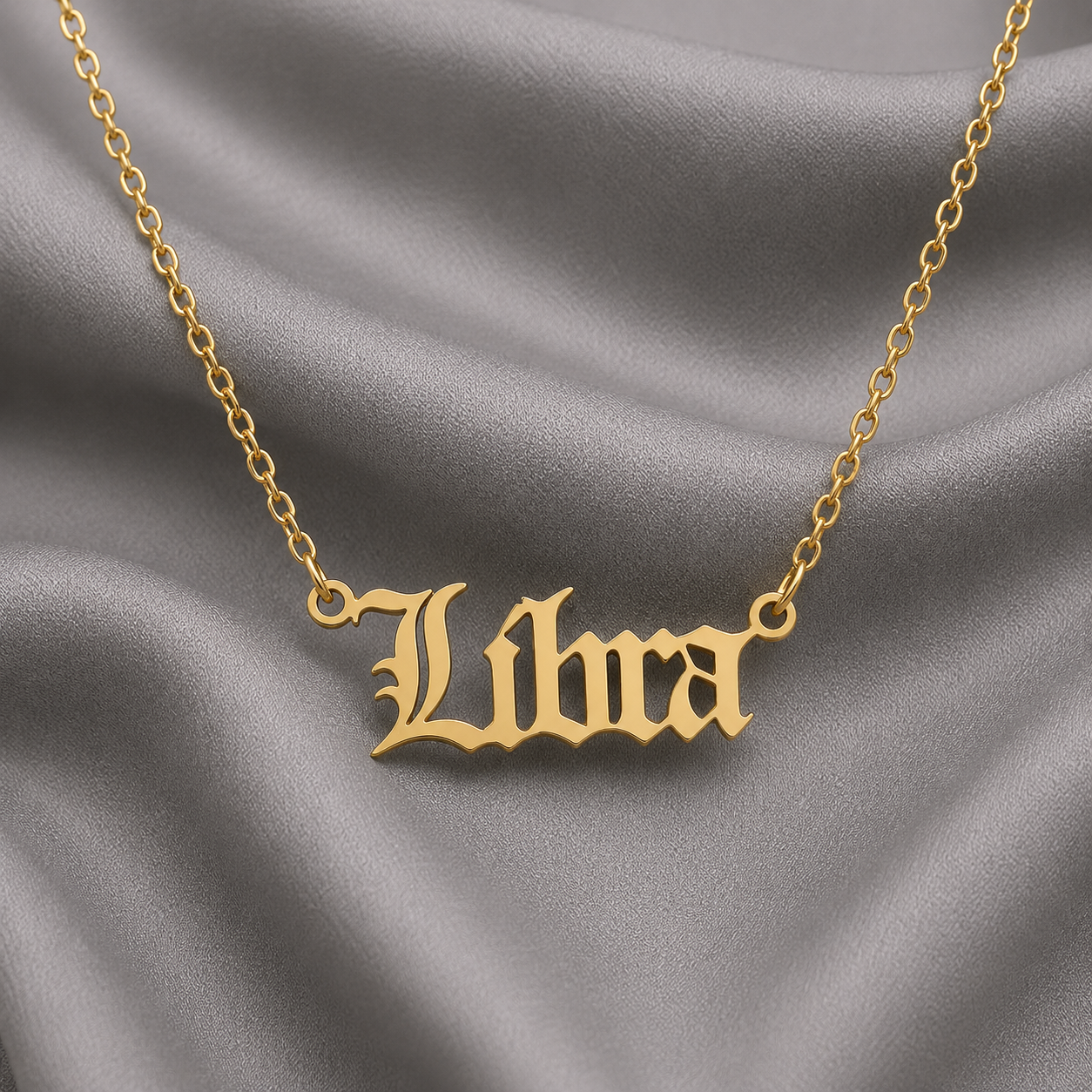 Zodiac Script Necklace