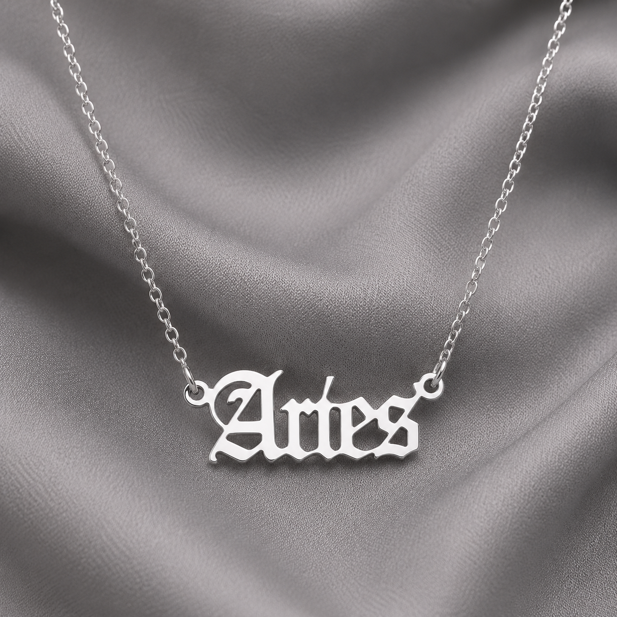 Zodiac Script Necklace