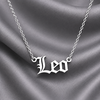Zodiac Script Necklace