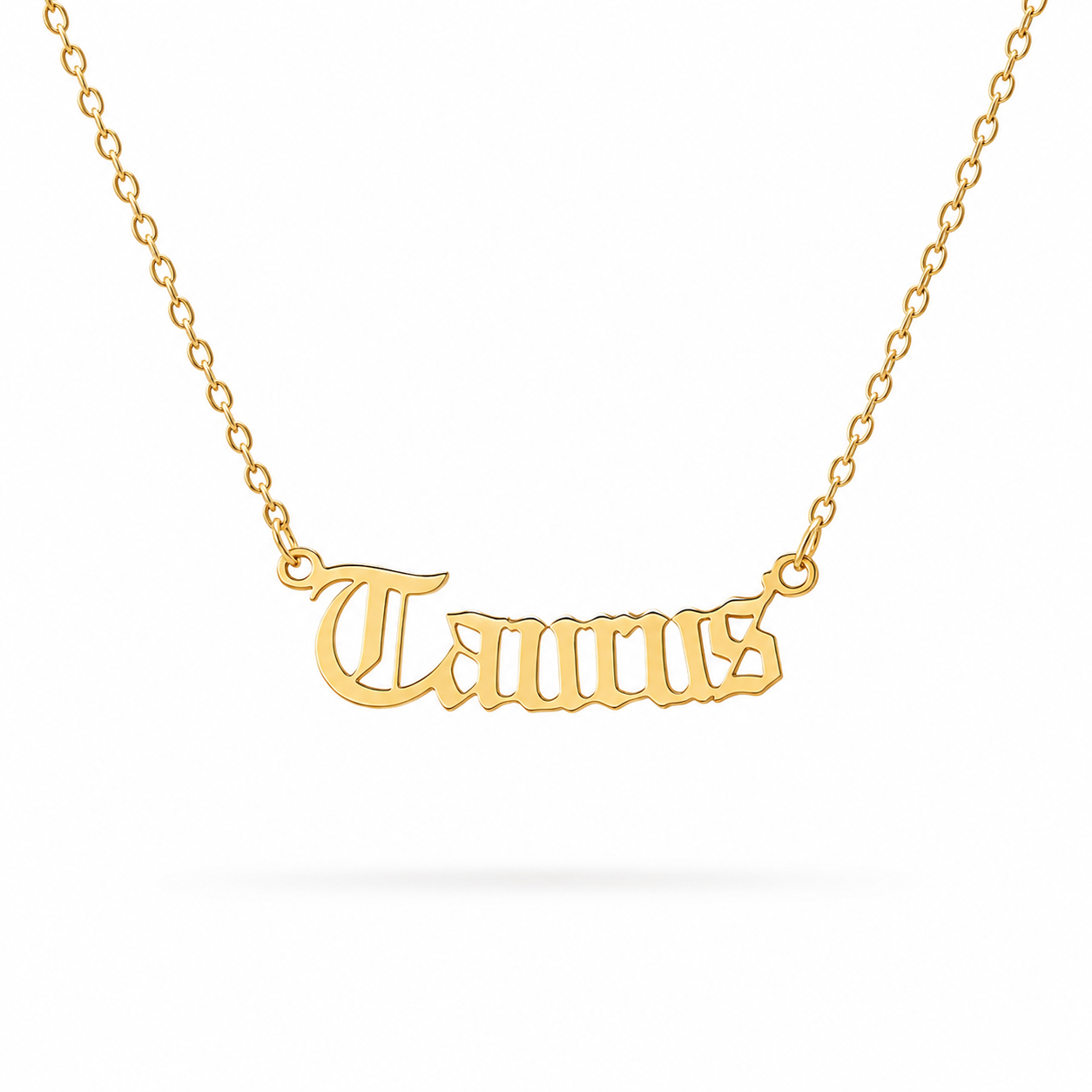 Zodiac Script Necklace