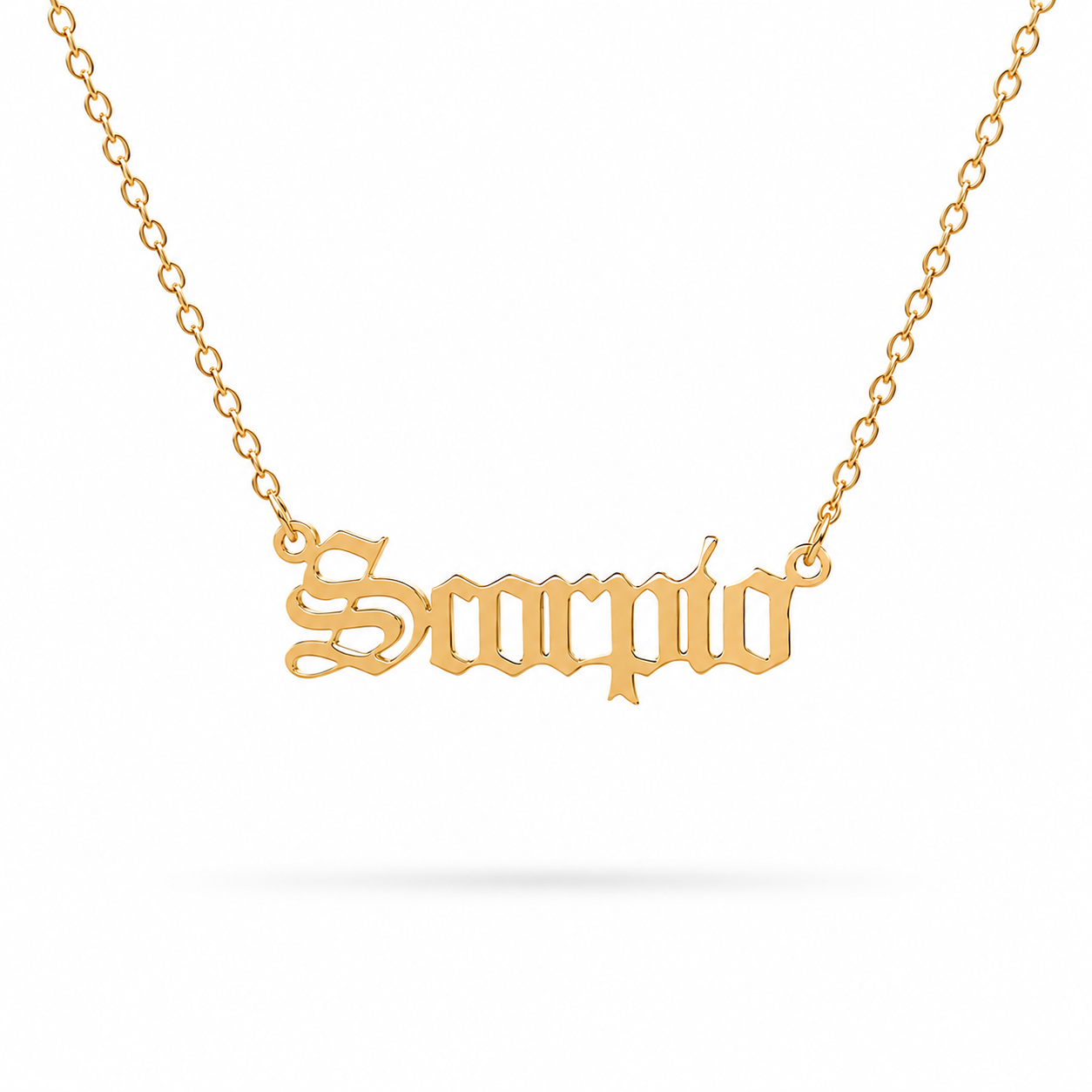 Zodiac Script Necklace