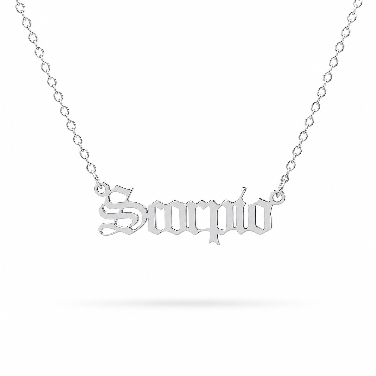 Zodiac Script Necklace