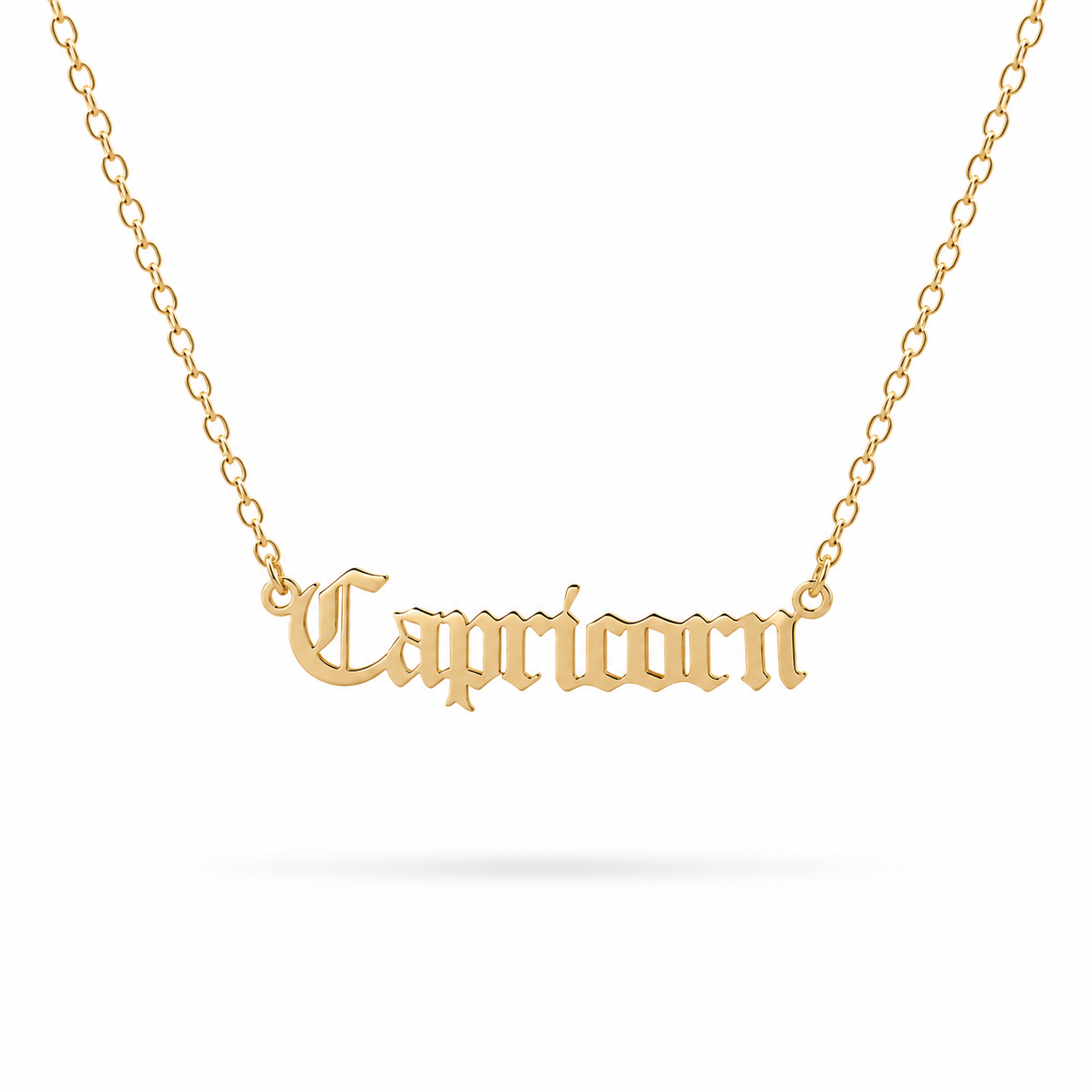 Zodiac Script Necklace