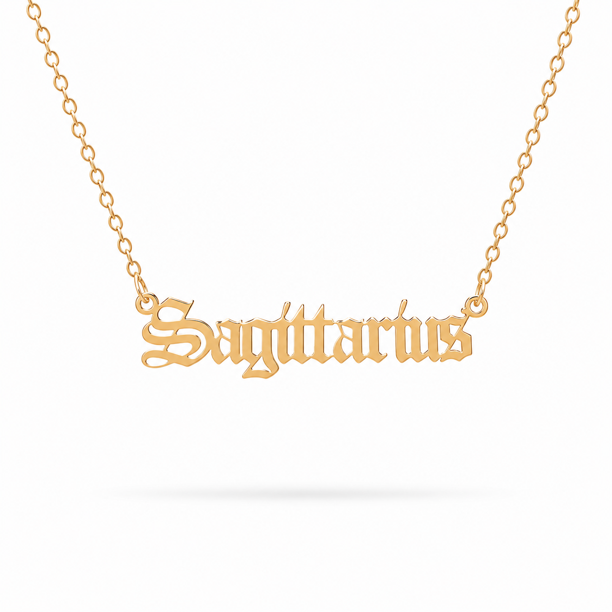 Zodiac Script Necklace