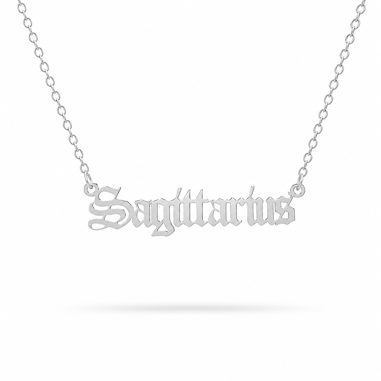 Zodiac Script Necklace