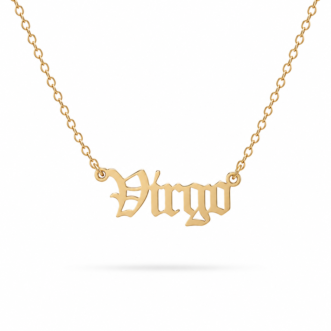 Zodiac Script Necklace
