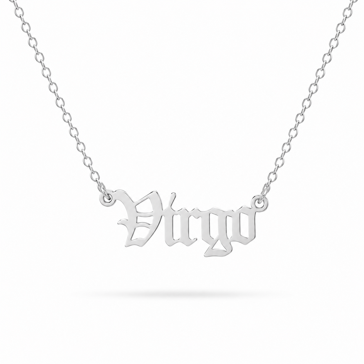 Zodiac Script Necklace