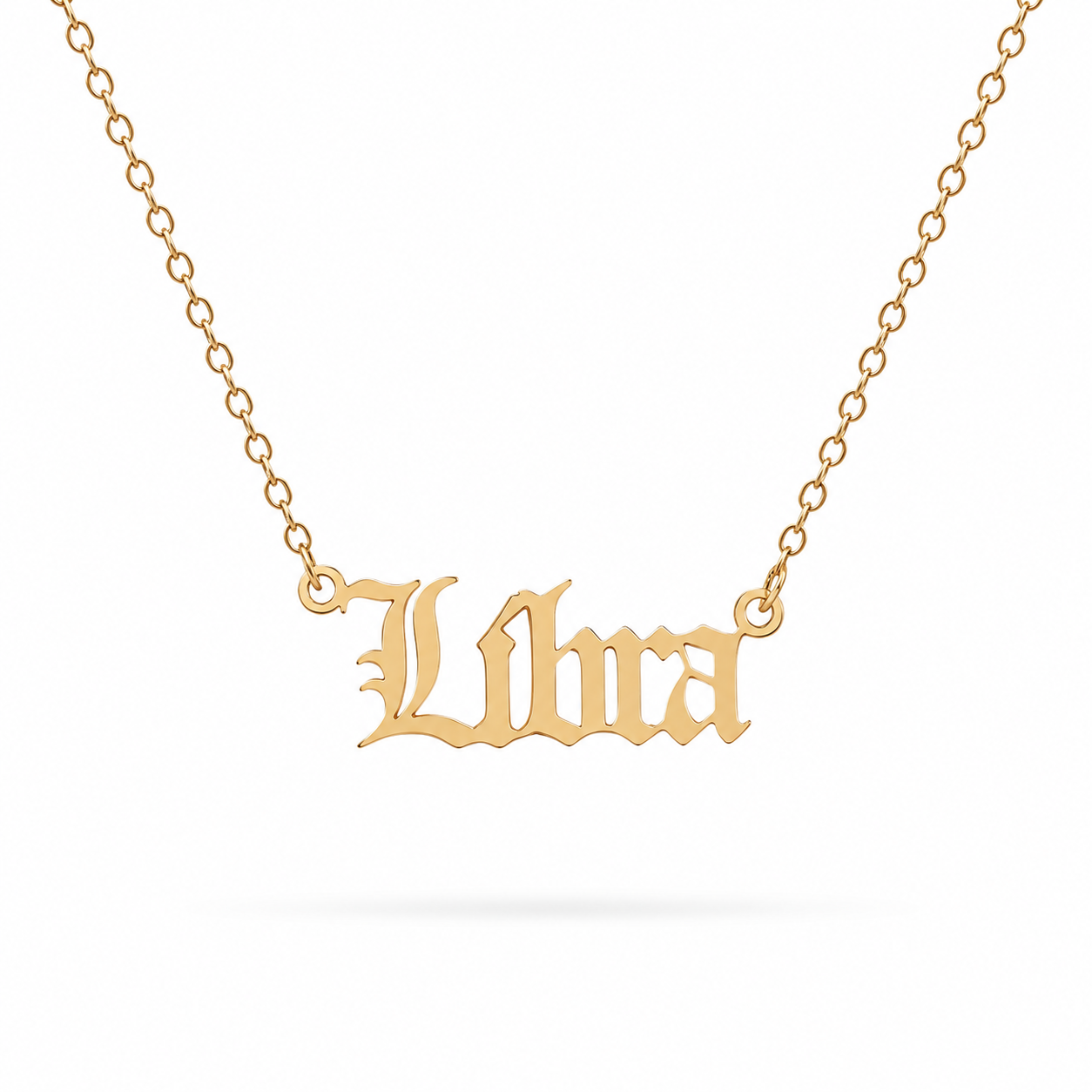 Zodiac Script Necklace