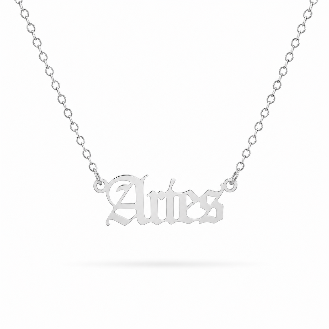 Zodiac Script Necklace