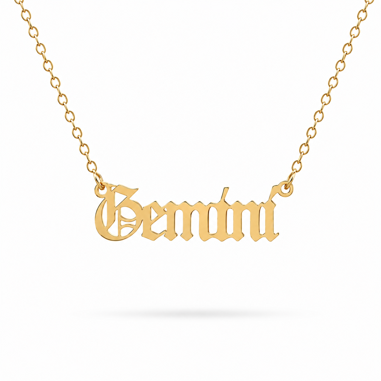 Zodiac Script Necklace