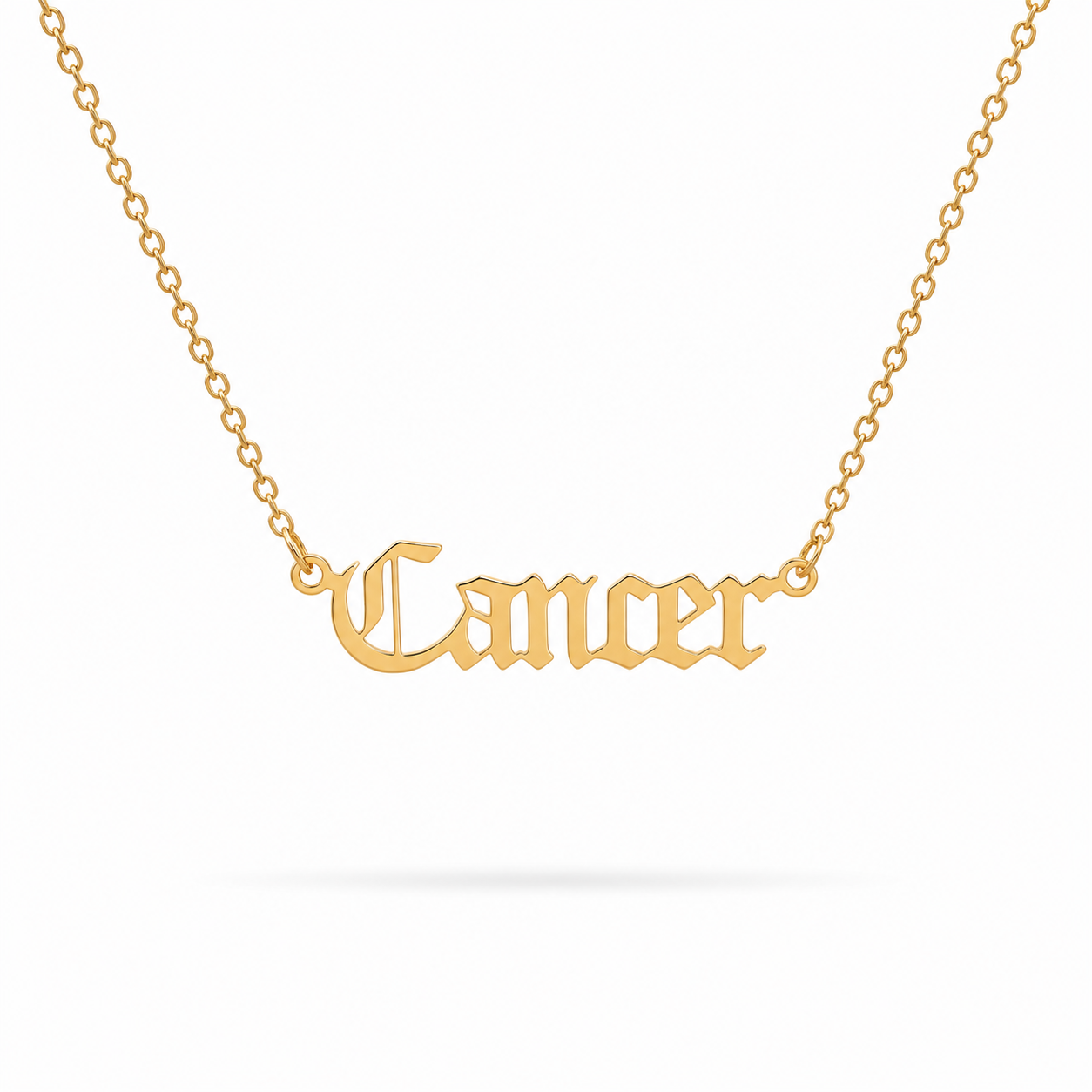 Zodiac Script Necklace