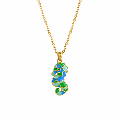 Mosaic Seahorse Pendant