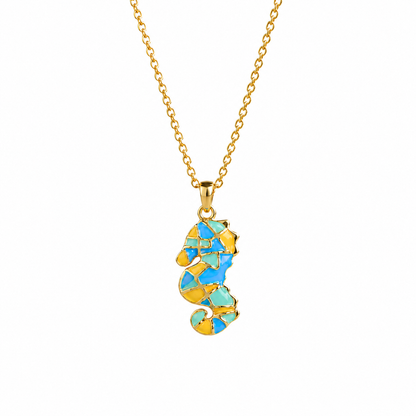 Mosaic Seahorse Pendant