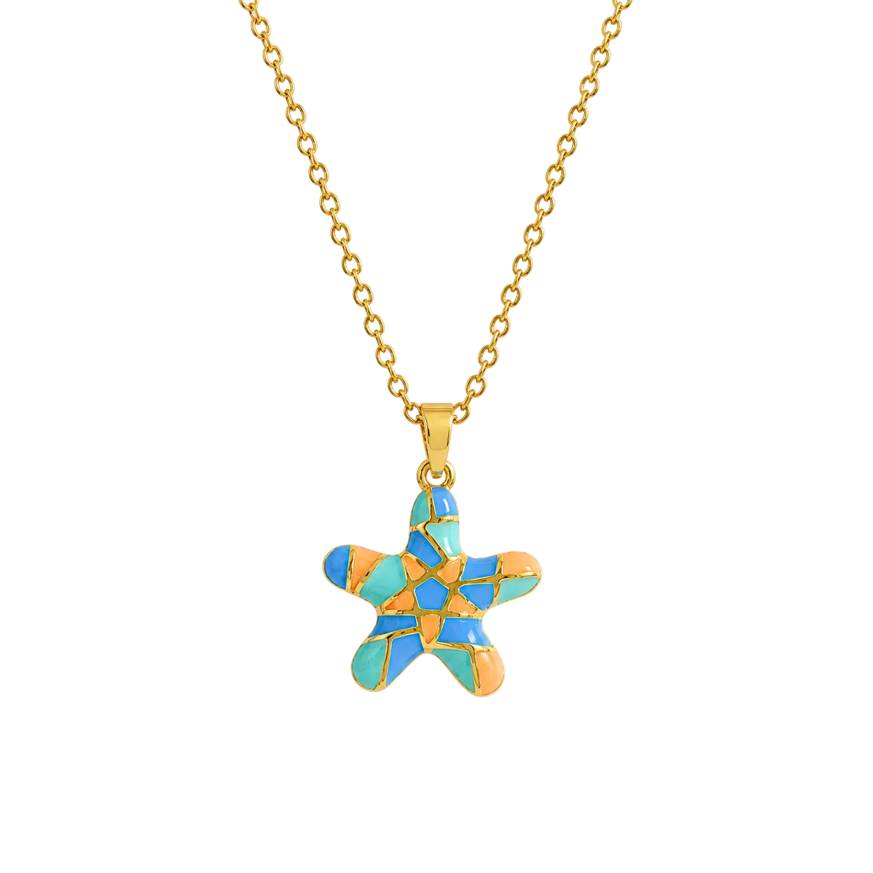 Mosaic Starfish Pendant