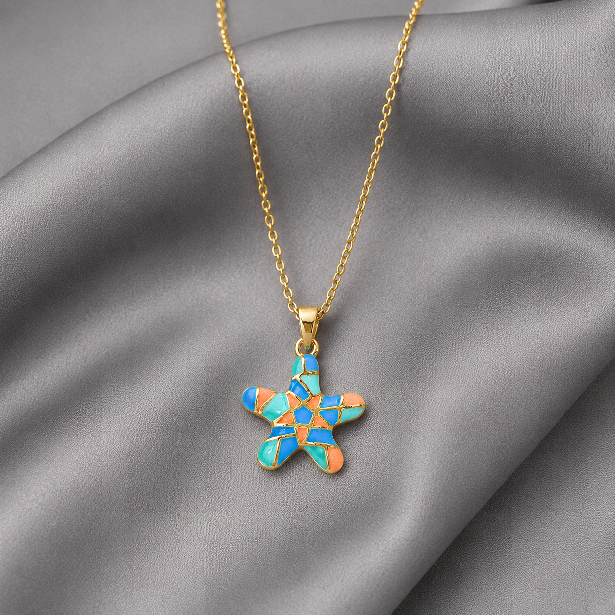 Mosaic Starfish Pendant