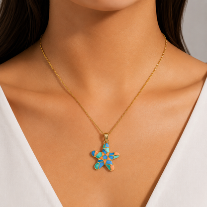 Mosaic Starfish Pendant