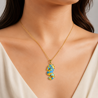 Mosaic Seahorse Pendant