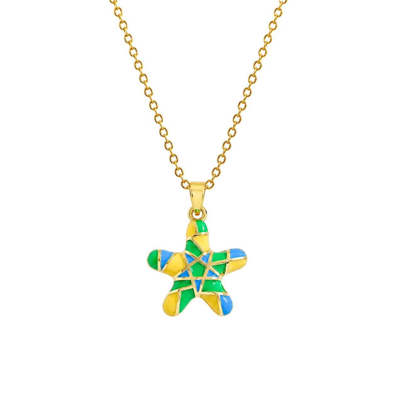 Mosaic Starfish Pendant