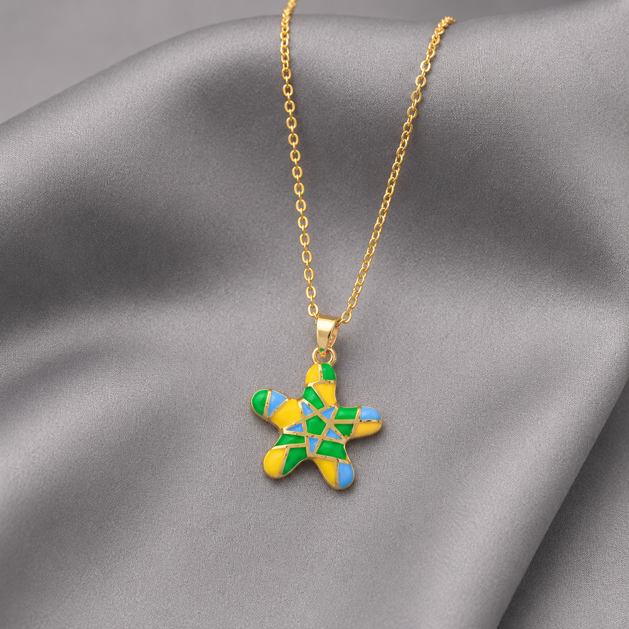 Mosaic Starfish Pendant