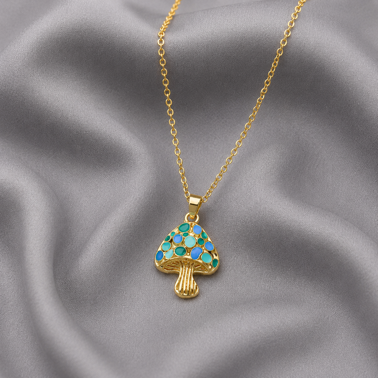Mosaic Mushroom Pendant