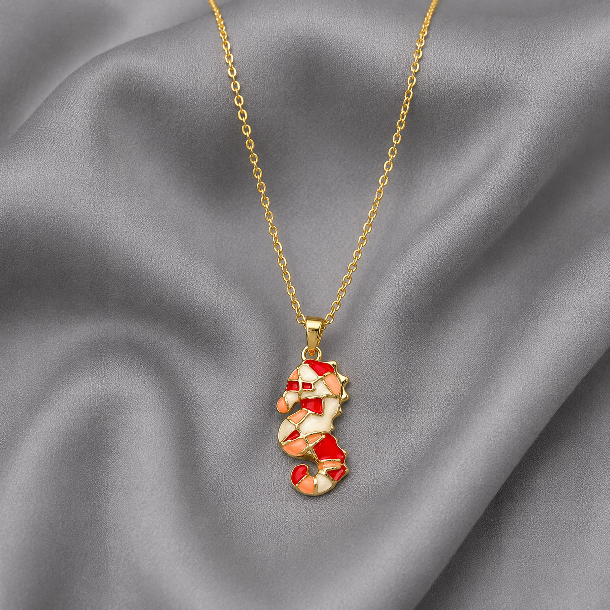 Mosaic Seahorse Pendant