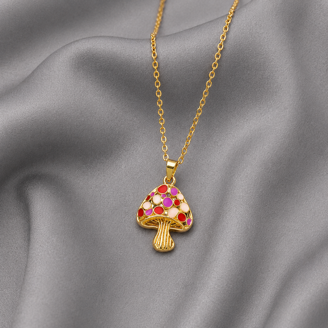 Mosaic Mushroom Pendant