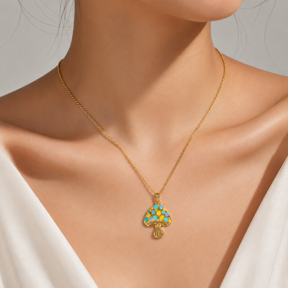 Mosaic Mushroom Pendant